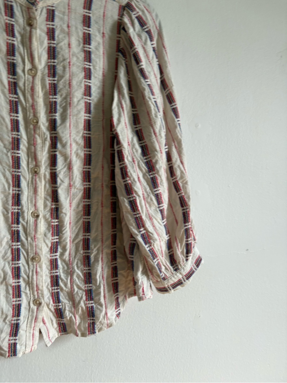 Anthropologie Pilcro Sz M The Bella Textured Boho Western Blouse - Picture 5 of 10